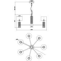Люстра Maytoni Modern Talento Белая Хром арт-DIA008PL-07CH — фото 8, Люстры