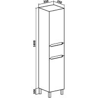 Шкаф пенал Runo Парма 35 R с бельевой корзиной Белый арт-УТ000002867 — фото 5, Пеналы для ванной комнаты