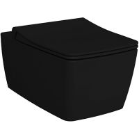 Товар: Унитаз Vitra Metropole Rim-Ex подвесной Черный матовый без сиденья арт-7672B083-0101 - фото 1 Унитаз Vitra Metropole Rim-Ex подвесной Черный матовый без сиденья арт-7672B083-0101 — фото 1, Подвесные унитазы