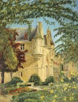 Фреска Ortograf Городской пейзаж живопись 6102 Фактура флок FLK Флизелин (2*2,6) Бежевый/Зеленый, Пейзаж/Живопись арт-6102 (флок FLK) — фото 2, Фрески