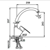 Смеситель для кухни Frap Белый арт-F4166-8 — фото 6, Смесители для кухни