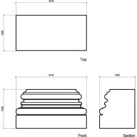 База Европласт 103x120x215 мм арт-1.17.900 — фото 2, Колонны