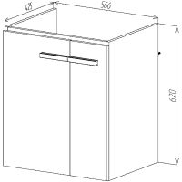 Тумба под раковину VIANT Мюнхен 60 подвесная Хаки арт-VMUN60COH-T2STP — фото 5, Тумбы под раковину