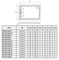 Душевой поддон из искусственного камня WeltWasser WW TRS 14090 STONE-BL 140x90 Черный арт-10000004384 — фото 8, Душевые поддоны из искусственного камня