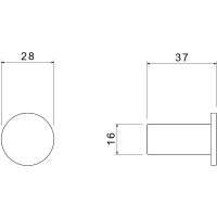 Крючок Aquatek Лира Черный матовый арт-AQ4401MB — фото 2, Крючки для полотенец