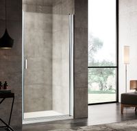 Душевая дверь в нишу River Bosfor 80 МТ профиль Матовый хром стекло матовое арт-10000001113 — фото 1, Распашные душевые двери