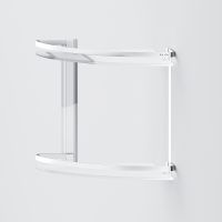 Стеклянная полка AM.PM Sense L угловая Серебристая арт-A7456200 — фото 6, Полки для ванной и душа