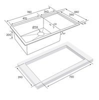 Кухонная мойка Paulmark Gerberg 78F Uni Брашированная сталь арт-PM217844-BS — фото 3, Кухонные мойки