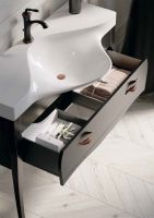 Тумба под раковину Clarberg Borgia 115 Черная Патина медь арт-BOR0111BLK — фото 3, Тумбы под раковину