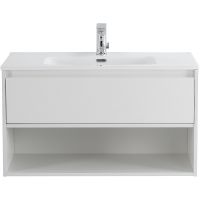 Тумба под раковину BelBagno Kraft 90 подвесная Bianco Opaco арт-KRAFT-900-1C-SO-BO — фото 1, Тумбы под раковину