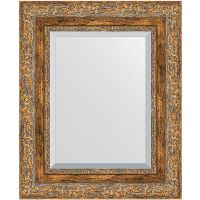 Зеркало Evoform Exclusive 55х45 с фацетом в багетной раме - Виньетка античная бронза 85 мм арт-BY 3358 — фото 1, Зеркала в ванную комнату