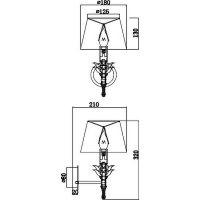 Настенный светильник Maytoni House Barbara Белый Золото антик арт-H003WL-01MG — фото 2, Бра