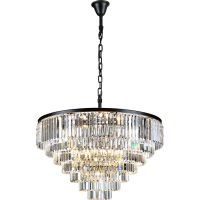 Люстра Divinare Nova Прозрачная Черная арт-3001/01 LM-25 — фото 1, Люстры