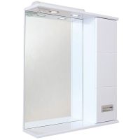 Зеркало со шкафом Onika Балтика 67.02 R с подсветкой Белое арт-206704 — фото 1, Зеркальные шкафы в ванную