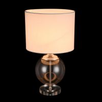 Настольная лампа Maytoni Table Floor Lowell Кремовая Прозрачная Никель арт-Z533TL-01N — фото 7, Настольные лампы