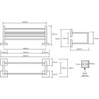 Полка для полотенец Bemeta Beta Хром арт-132205102 — фото 2, Полки для полотенец