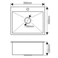 Кухонная мойка Fabia 50х40 Сатин арт-504030 — фото 5, Кухонные мойки