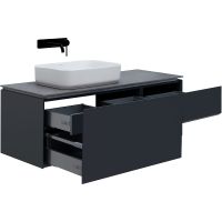 Тумба под раковину Allen Brau Infinity 120 L подвесная Антрацит матовый арт-1.21006.AM — фото 5, Тумбы под раковину