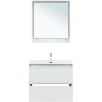 Тумба под раковину Aquanet Милан 80 подвесная Белый глянец арт-336369 — фото 13, Тумбы под раковину