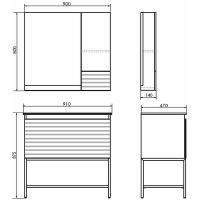 Товар: Зеркальный шкаф Comforty Страсбург 90 Дуб дымчатый арт-00-00006573 - фото 13 Зеркальный шкаф Comforty Страсбург 90 Дуб дымчатый арт-00-00006573 — фото 13, Зеркальные шкафы в ванную