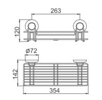 Товар: Полка корзина Frap F39 Хром арт-F3907 - фото 3 Полка корзина Frap F39 Хром арт-F3907 — фото 3, Полки для ванной и душа
