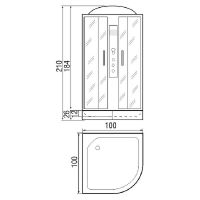Душевая кабина River Dunay 100x100 МТ с поддоном арт-10000000183 — фото 3, Душевые кабины