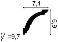 Карниз Orac Decor 2000x69x71 мм арт-CX101 — фото 2, Карнизы