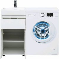 Тумба с раковиной Aquanet Токио 110 L Белая арт-239204 — фото 13, Тумбы с раковиной