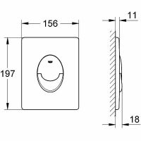 Клавиша смыва Grohe Skate Air Хром арт-38505000 — фото 6, Кнопки смыва