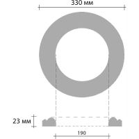 Товар: Розетка потолочная Decomaster 330x23x330 мм арт-DR 54 - фото 2 Розетка потолочная Decomaster 330x23x330 мм арт-DR 54 — фото 2, Розетки потолочные