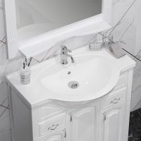 Зеркало Opadiris Риспекто 85 Белое матовое с выключателем арт-00-00007063 — фото 4, Зеркала в ванную комнату