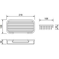Мыльница Nofer Нержавеющая сталь глянцевая арт-09056.B — фото 2, Мыльницы