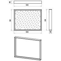 Зеркало Brevita Dallas 105 с подсветкой Дуб Галифакс олово с сенсорным выключателем арт-DAL-02105-074 — фото 5, Зеркала в ванную комнату