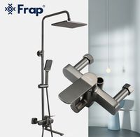 Душевая система Frap H62-9 Оружейная сталь арт-F2462-9 — фото 2, Душевые стойки