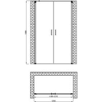Душевая дверь Berges Legos LS-3 120 профиль Хром стекло прозрачное арт-062027 — фото 3, Распашные душевые двери