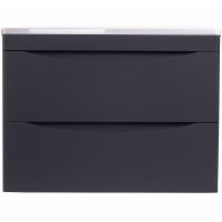 Тумба под раковину Style Line Бергамо 70 подвесная Черная антискрейч арт-СС-00002321 — фото 1, Тумбы под раковину