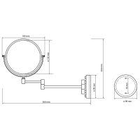 Косметическое зеркало Bemeta Retro с увеличением Золото арт-106101698 — фото 2, Косметические зеркала