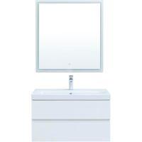 Комплект мебели для ванной Aquanet Беркли 80 подвесной Белый глянец арт-306360 — фото 2, Комплекты мебели для ванной