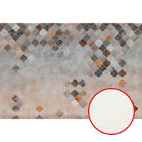 Фреска Ortograf Splendo 31757 Фактура флок FLK Флизелин (4*2,7) Серый/Коричневый, Ромб/Штукатурка арт-31757 (флок FLK) — фото 1, Фрески