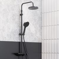 Душевая система Damixa Apollo Черная матовая арт-947730300 — фото 2, Душевые стойки