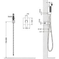 Гигиенический душ со смесителем Timo Torne Золото матовое арт-4389/17SM — фото 2, Гигиенические души