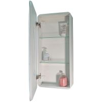 Зеркальный шкаф Reflection Circle 400х800 L с подсветкой Белый матовый арт-RF2105SR — фото 3, Зеркальные шкафы в ванную