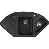 Кухонная мойка Domaci Бьелла DMC-14K арт-DMC-14K-308 черная — фото 1, Кухонные мойки