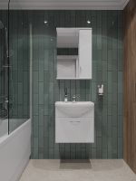 Тумба с раковиной Orange Лайт 50 подвесная Белый глянец арт-LRA-50TUW+RA — фото 4, Тумбы с раковиной