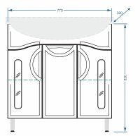 Тумба под раковину Stella Polar Сильва 80 Белая арт-SP-00000202 — фото 5, Тумбы под раковину