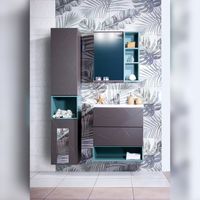 Тумба под раковину Бриклаер Кристалл 60 подвесная Софт Графит Ясень Анкор темный арт-4627125414510 — фото 3, Тумбы под раковину