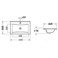 Тумба с раковиной Bond Cube 60 подвесная Белая матовая арт-T01605-S05W — фото 15, Тумбы с раковиной