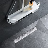 Душевой лоток AM.PM PrimeFlow 50 с решеткой Хром матовый Cut Gradient арт-W02SC-P11-050-01SB — фото 7, Душевые лотки