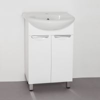 Тумба под раковину Style Line Жасмин 55 Белый глянец арт-ЛС-00000033 — фото 1, Тумбы под раковину