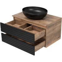 Товар: Тумба под раковину Brevita Dakota 80 подвесная Черный кварц Дуб Галифакс олово арт-DAK-09080-19/02-2Я - фото 3 Тумба под раковину Brevita Dakota 80 подвесная Черный кварц Дуб Галифакс олово арт-DAK-09080-19/02-2Я — фото 3, Тумбы под раковину